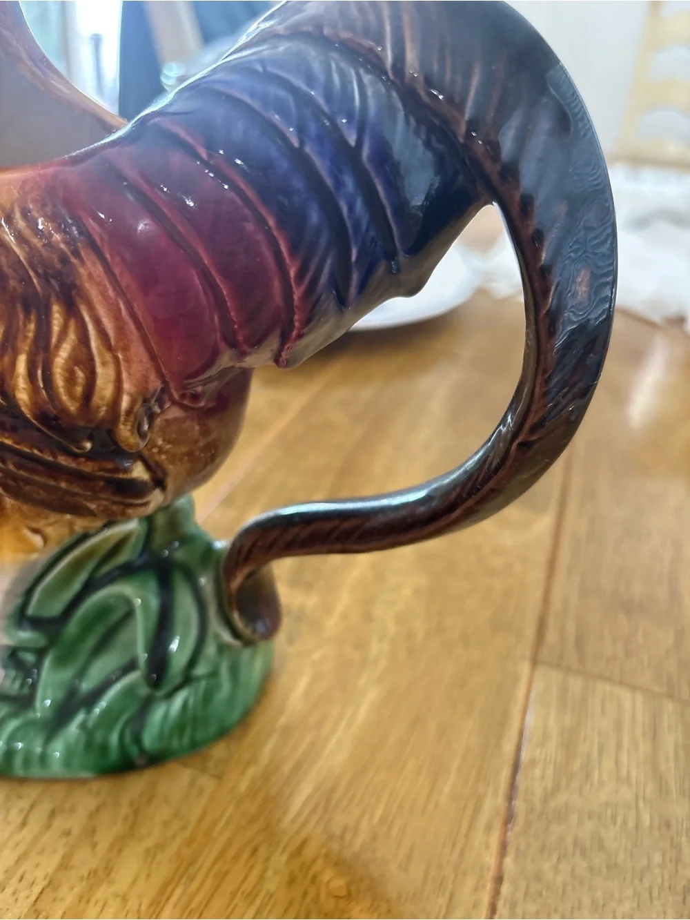 Vintage Ceramic Rooster Pitcher / Vase Farmhouse Country Decor